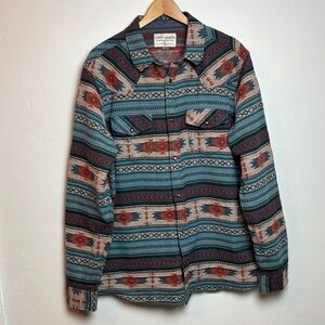 Cody James Bandera Southwestern Striped Men’s Long Sleeve‎ Snap Western Shirt XL